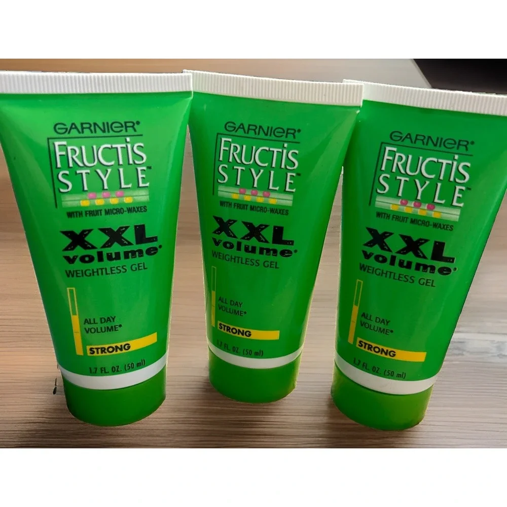 Garnier Fructis Style XXL Volume Weightless Gel Strong 1.7 Fl Oz LOT OF THREE